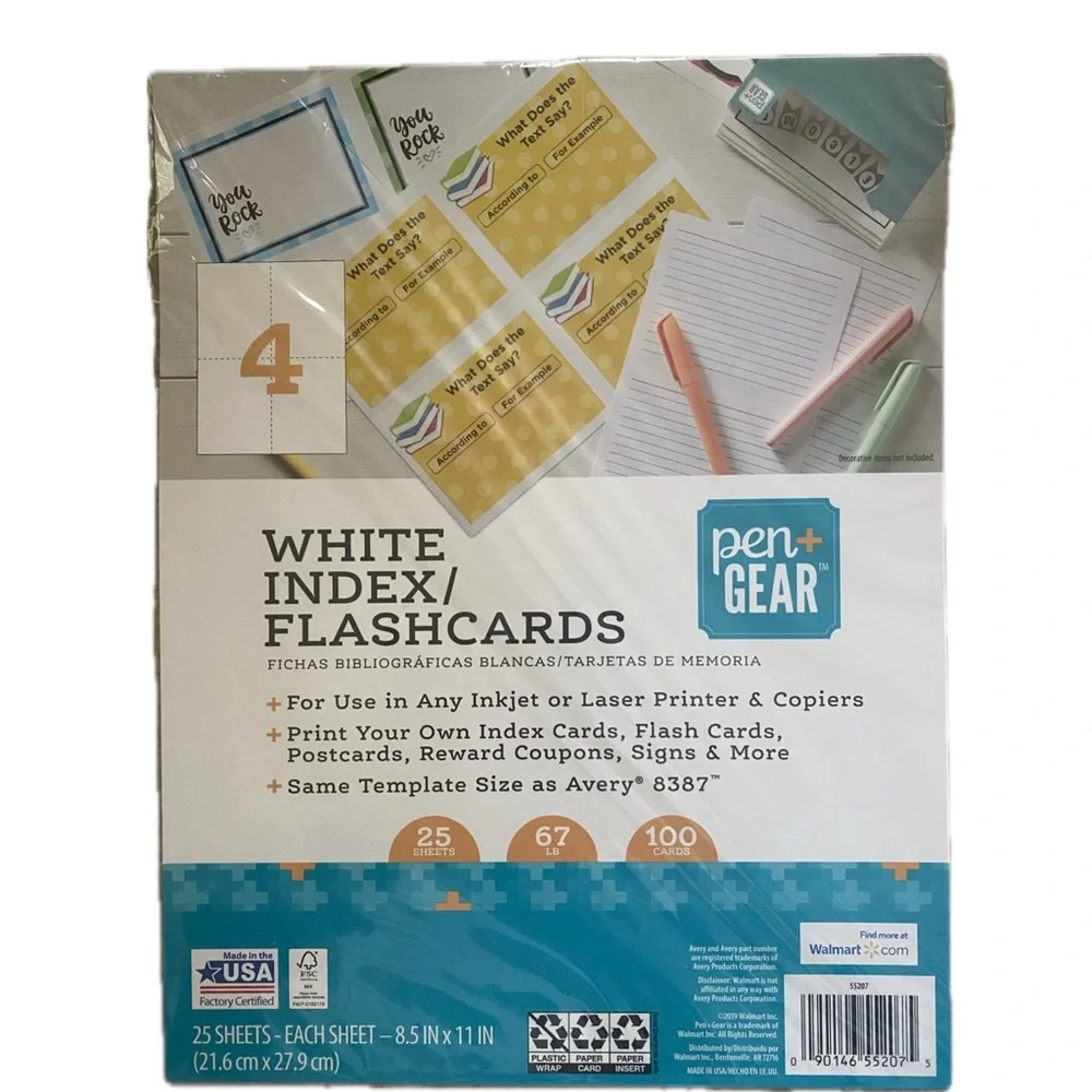 Card stock DIY Index Cards